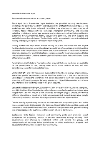 Cover page of the Sustainable Style report